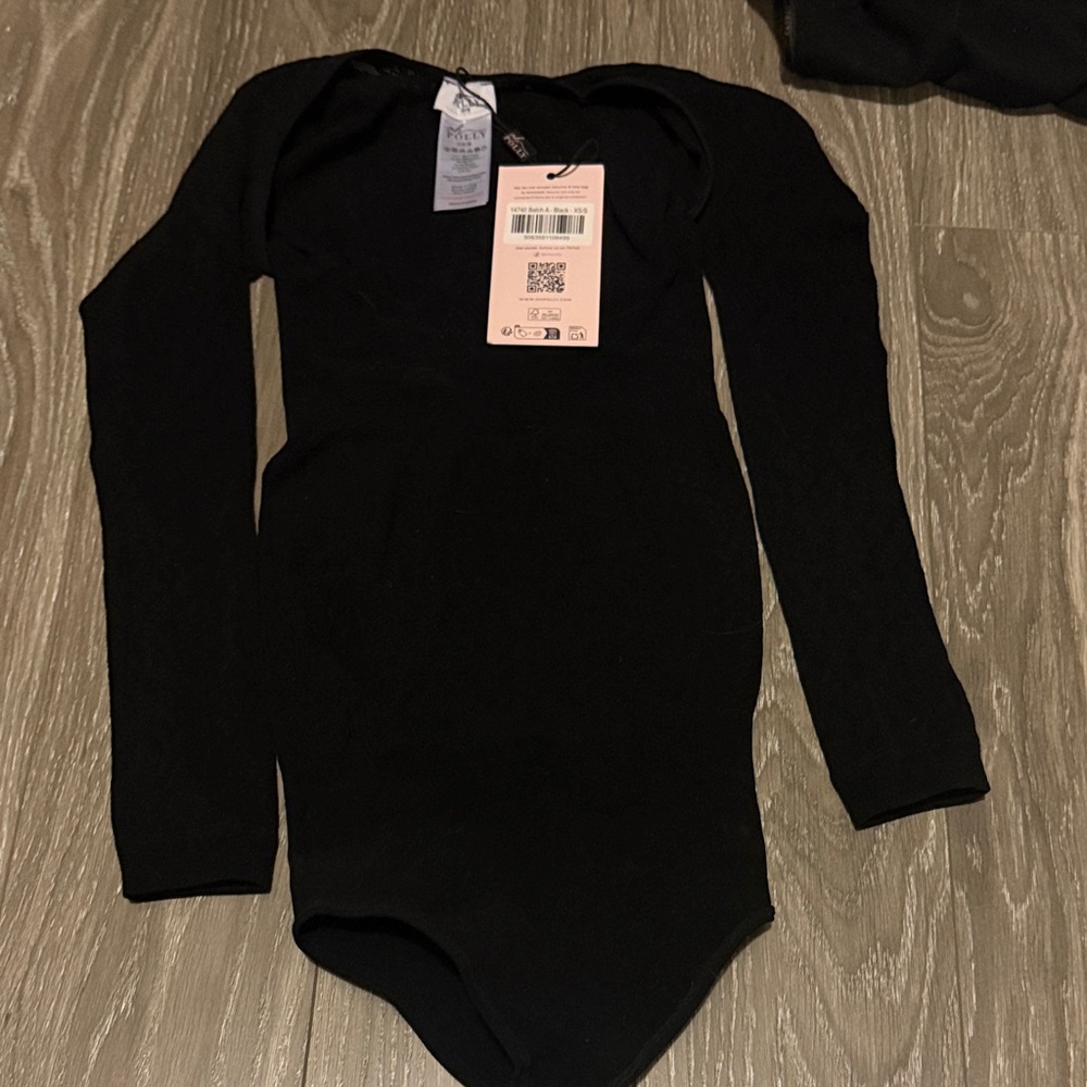 Oh Polly Black Long Sleeve Bodysuit